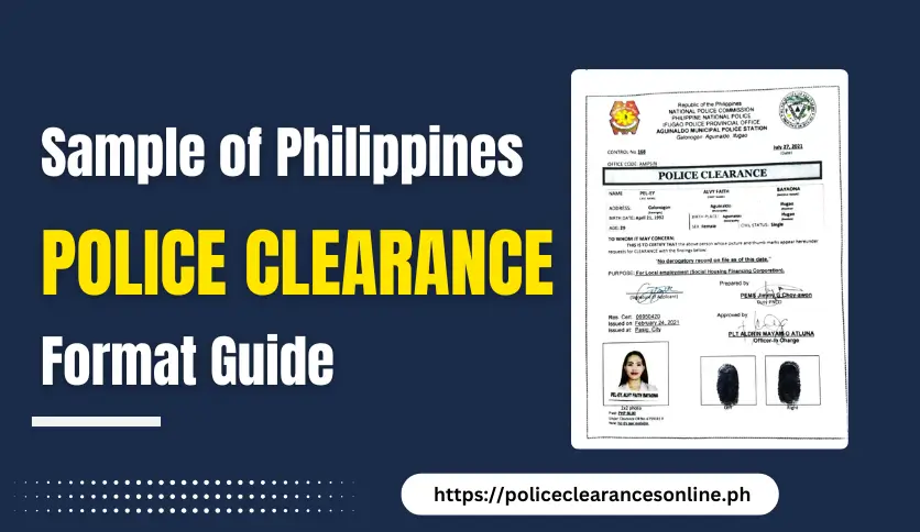 Sample of Philippines Police Clearance