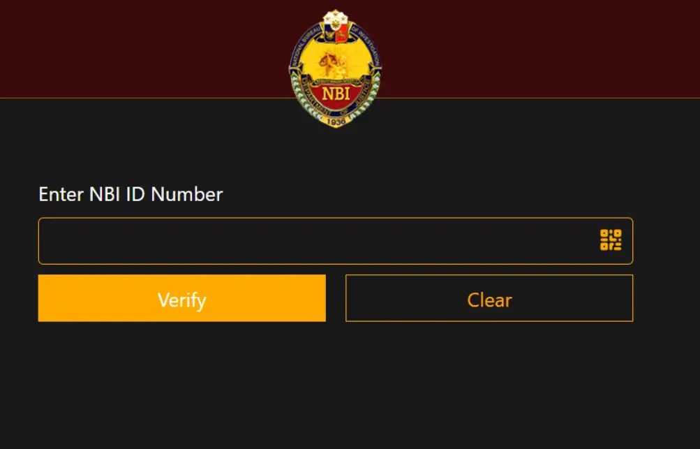 Enter NBI ID NUMBER