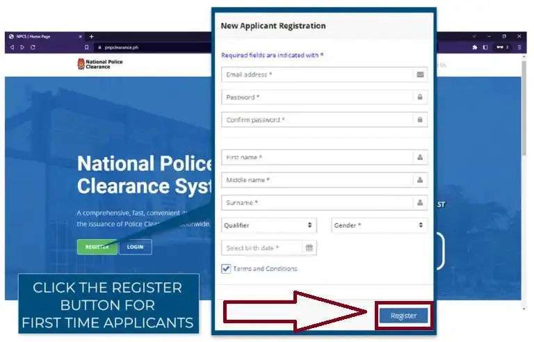 Register for an Account